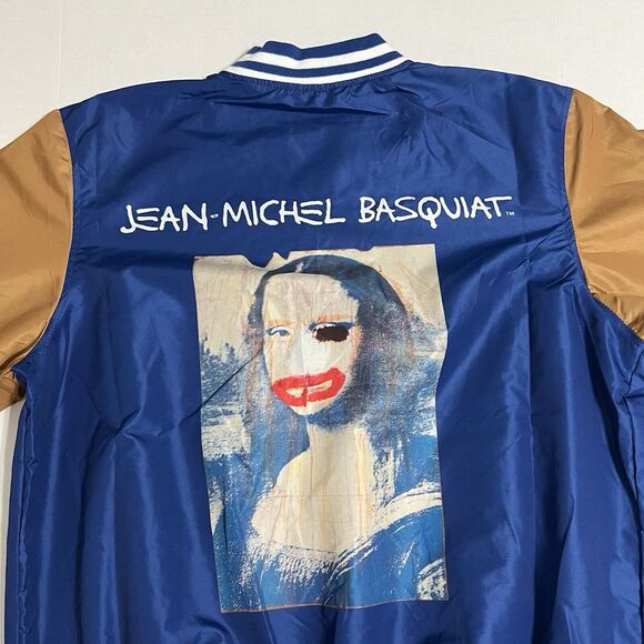 NWT Members Only Men's Large Jean-Michel Basquiat Blue Windbreaker Jacket - Picture 4 of 6